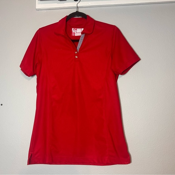 Chick-Fil-A Employee Uniform Polo Red Short Sleeve Polyester Sz Medium - Picture 3 of 9